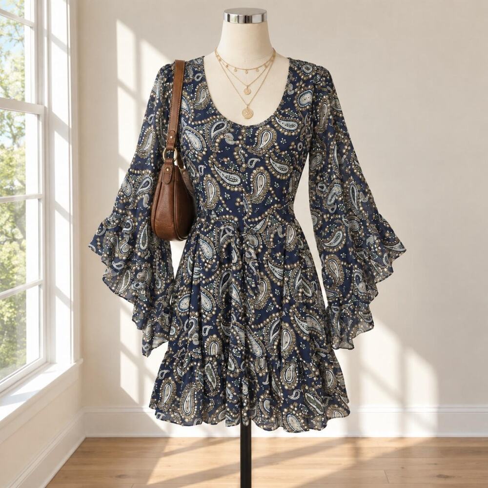 Betsey johnson paisley mini dress